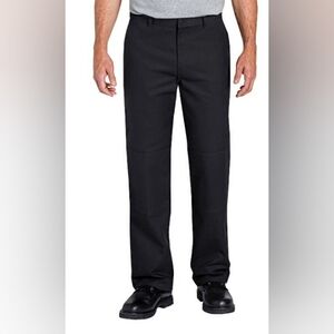 Genuine Dickies Black Work Pants Double Knee 5 Pocket Zip Fly & Button closure